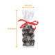 Sacchetto natalizio per alimenti con base rigida 100x220mm, Flocons de Noël, 100% recyclable, confezione da 100