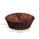 Brown pleated box n° 1209 (base: ø 89mm, height: 30mm), pack of 1000