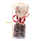 Christmas food bag with rigid bottom 140x305mm, Les 3 Rennes, 100% recyclable, pack of 100