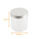 Round PET jar 500ml PET transparent ø89 x h.96mm à vis + couvercle Aluminium, carton de 53 pièces