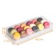 Macaroon box transparent PVC, 262x110x42 mm, 18 pcs., box of 20