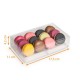 Macaroon box transparent PVC, 175x110x42 mm, 12 pcs., box of 25