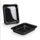 Bandeja CPET negro, 187x137x40mm, 1 compartimento, caja de 464