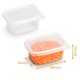 Vaschette rettangolari (coperchio separato) serie 621 - Pratipack 250 g, scatola da 1000