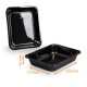 Bandeja CPET negro, 226x177x43mm , 1 compartimento, caja de 416