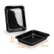 Bandeja CPET negro, 226x177x35mm , 1 compartimento, caja de 368