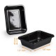 Bandeja CPET Negro, 187x137x45mm, 1 compartimentooo, caja de 432