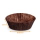 Scatola plissettata marrone n° 1209B (base: ø 89mm, altezza: 20mm), confezione da 1000